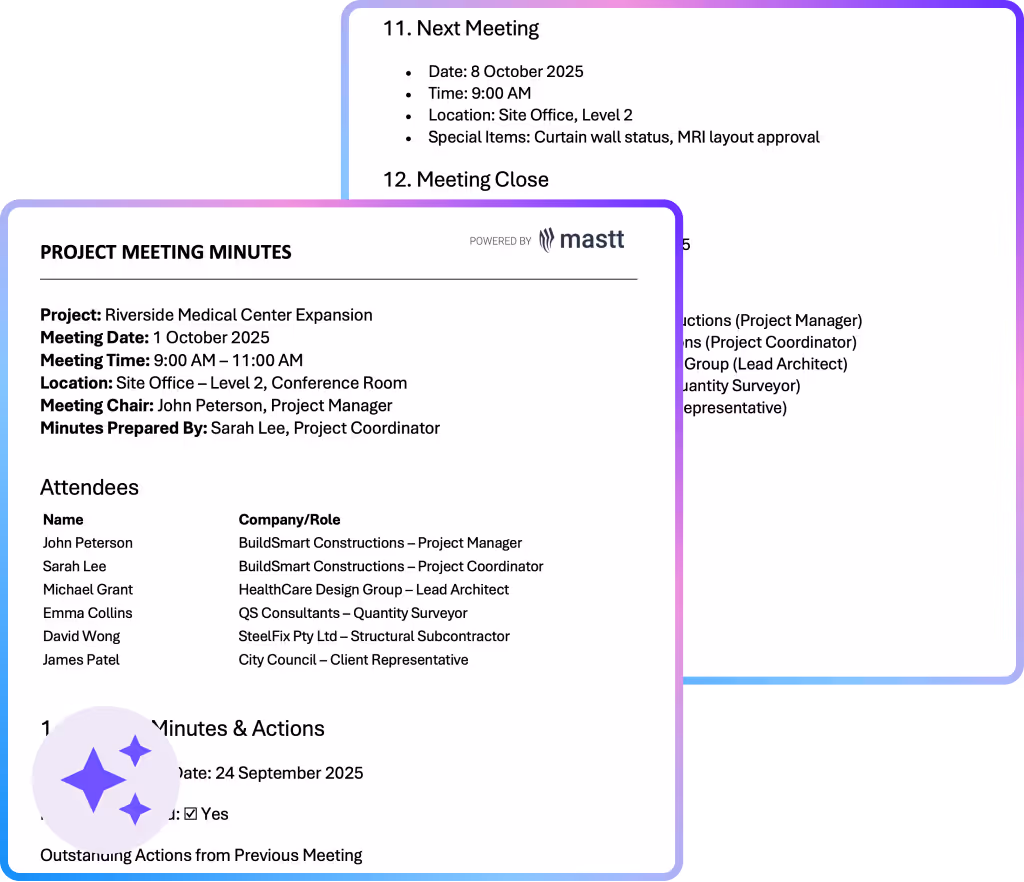 Project Meeting Minutes Template
