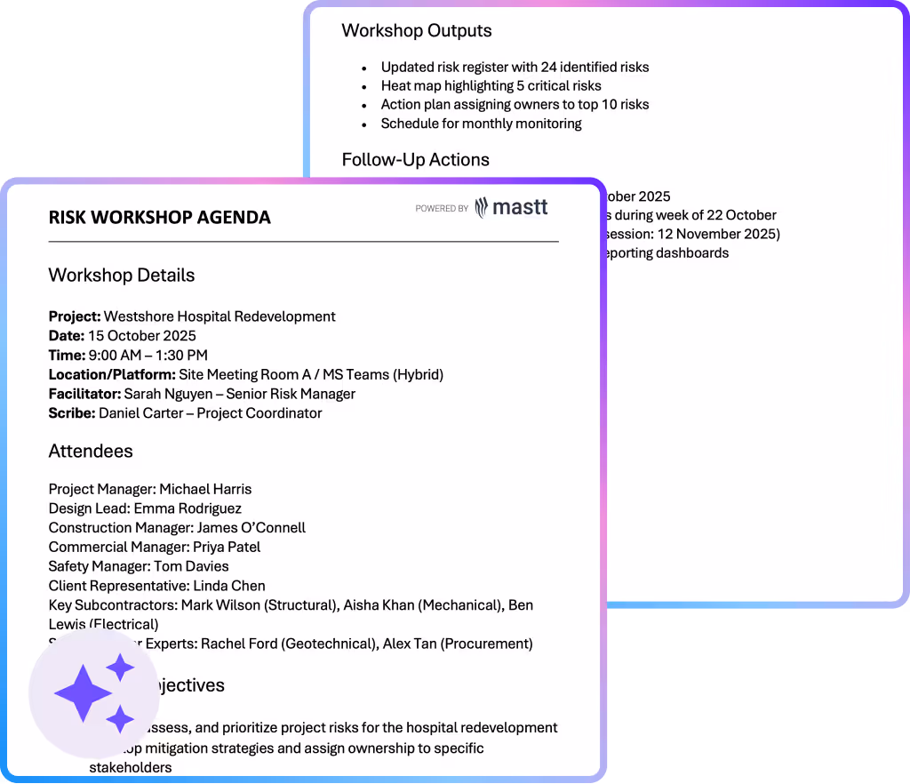 Risk Workshop Agenda