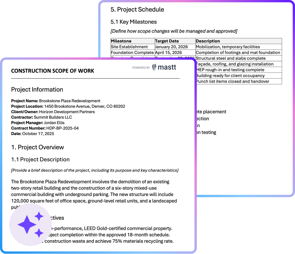 Construction Scope of Work Template