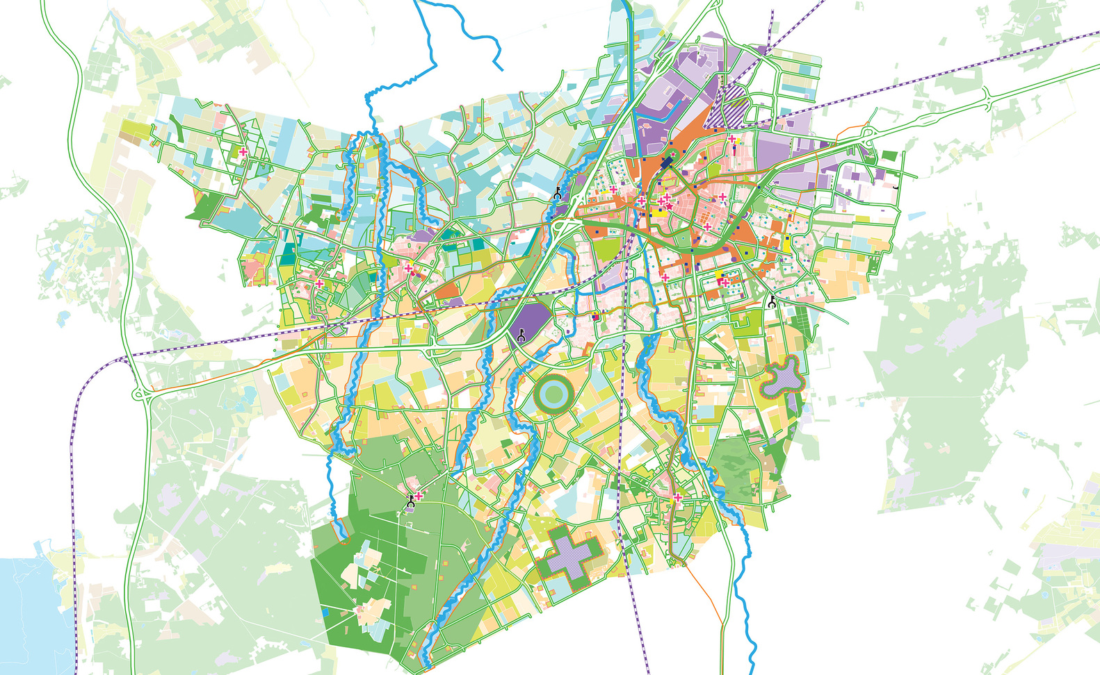 Land use and zoning map of Roosendaal, Netherlands