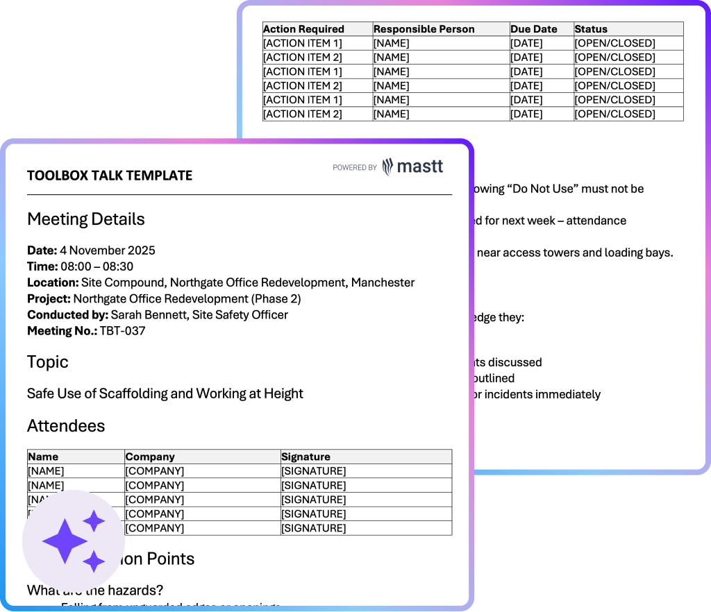 Toolbox Talk Template