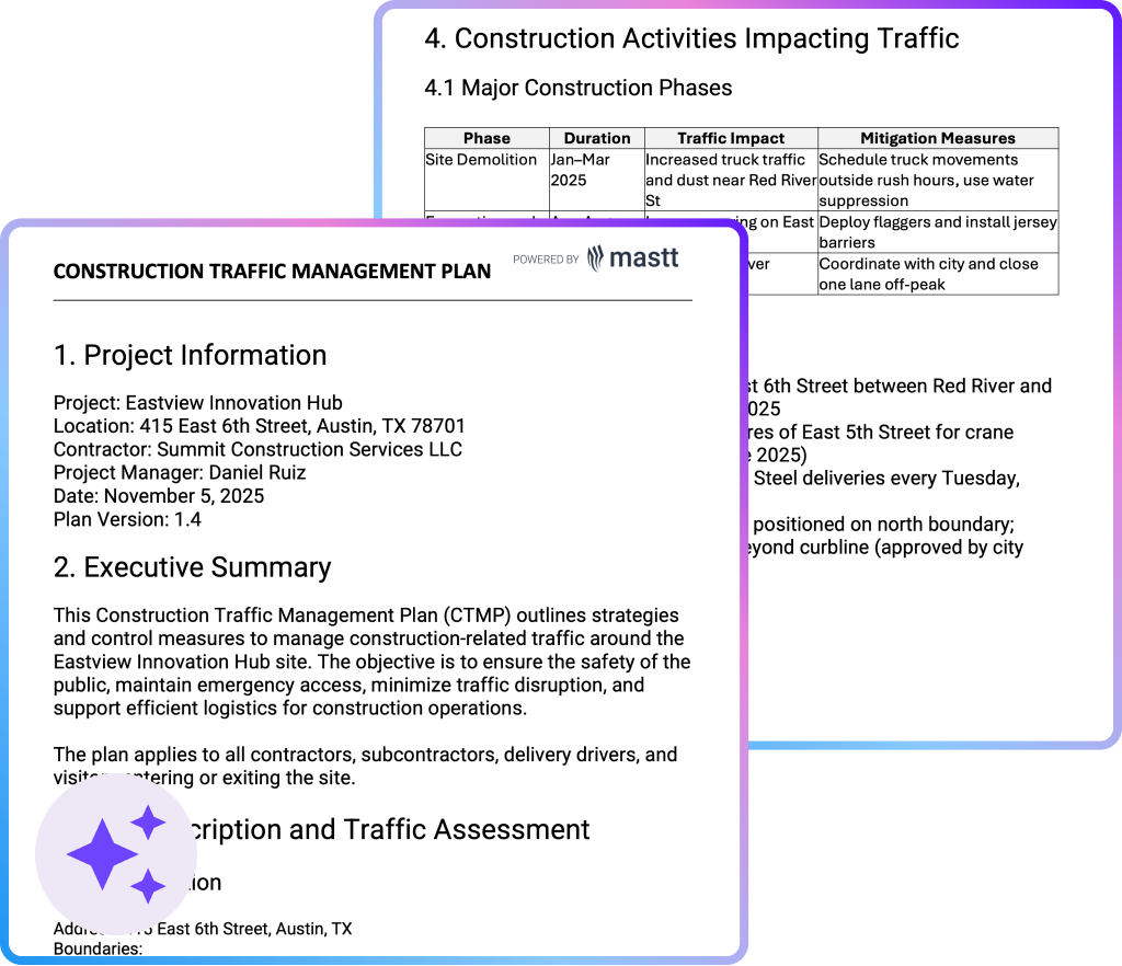 Construction traffic management plan improving safety, minimizing disruption, and keeping projects on schedule