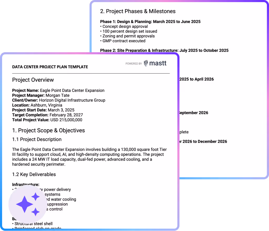 Data Center Project Plan Template
