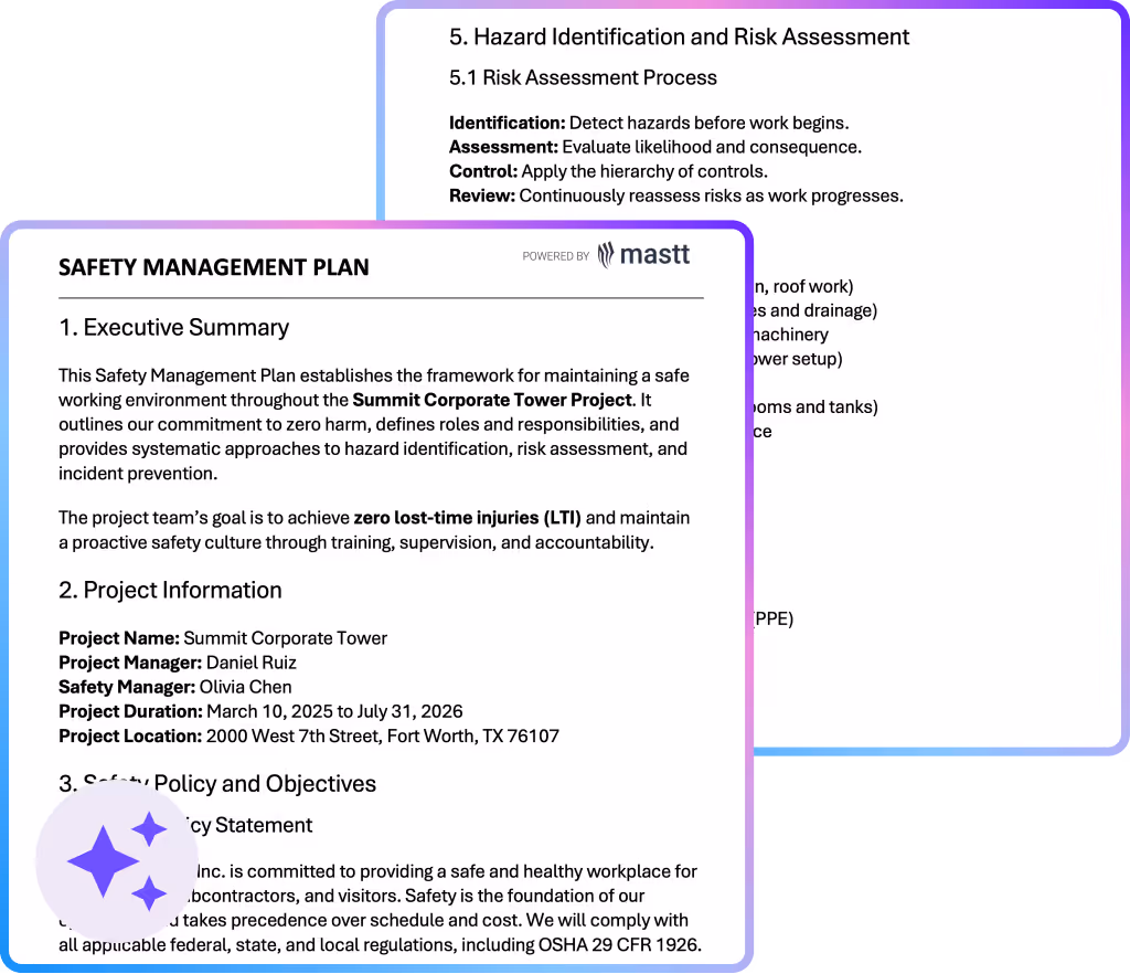 Safety Management Plan Template