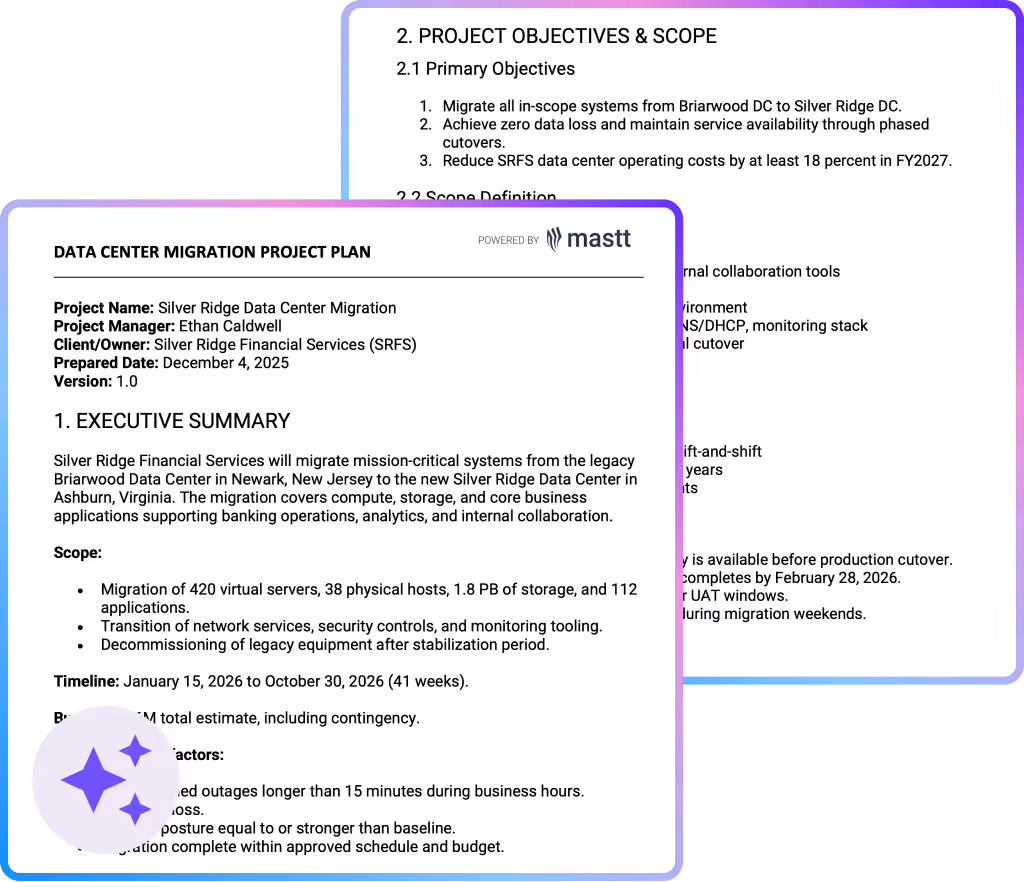 Data Center Migration Project Plan