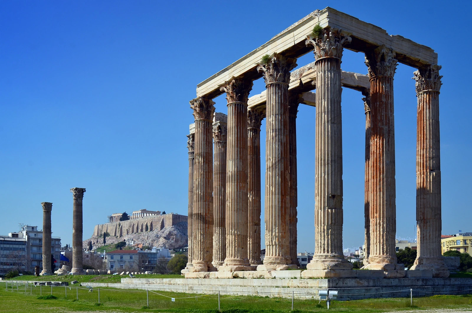 Ruins of the Temple of Olympian Zeus in Athens