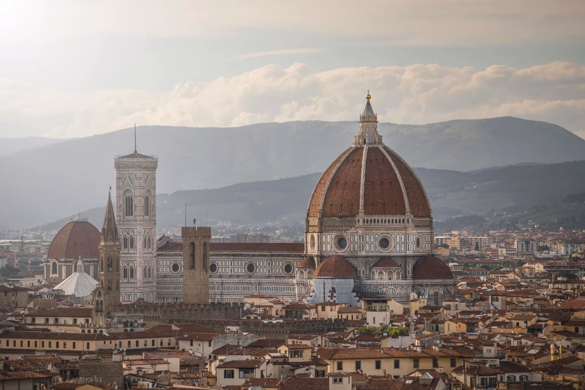 Florence Cathedral skyline view highlighting Brunelleschi’s massive dome