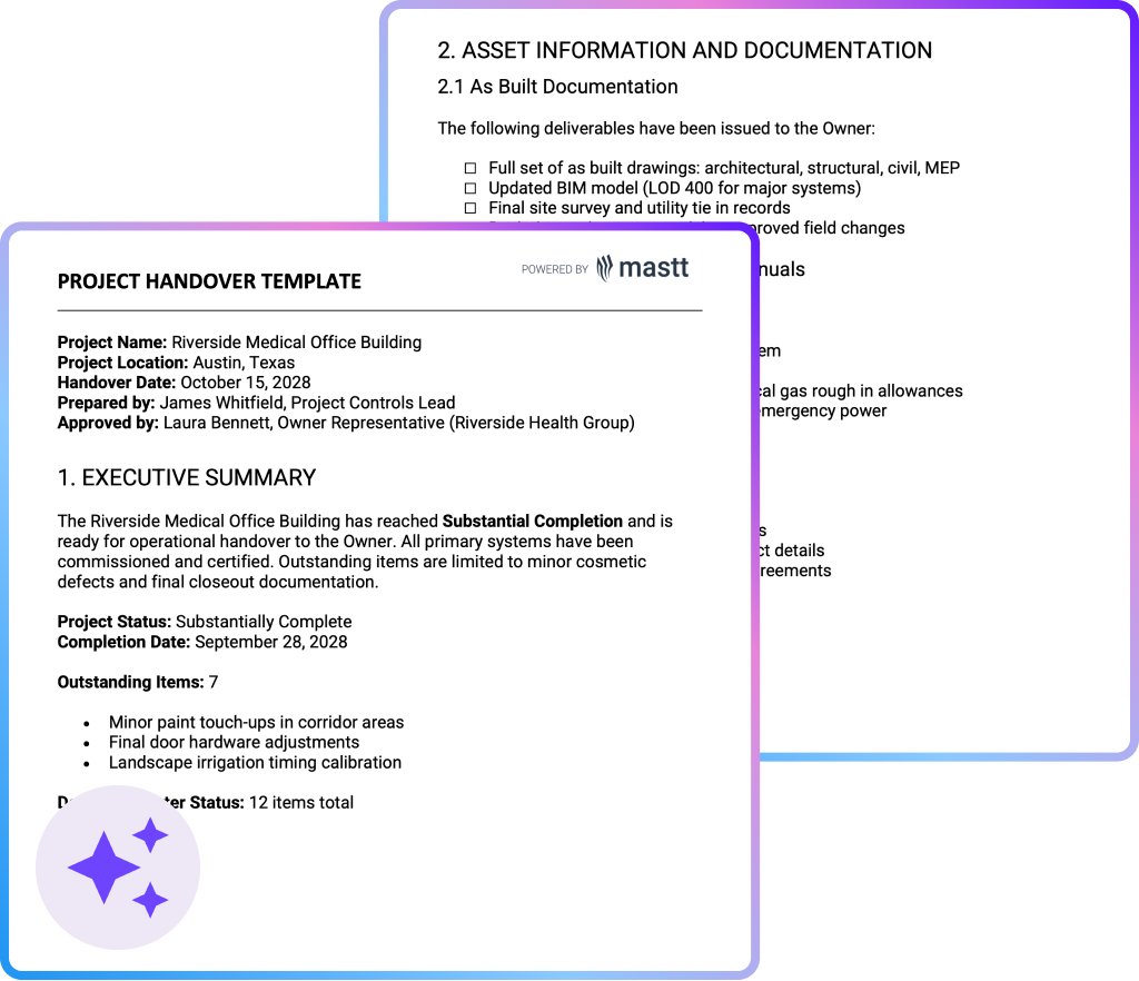 Project Handover Template