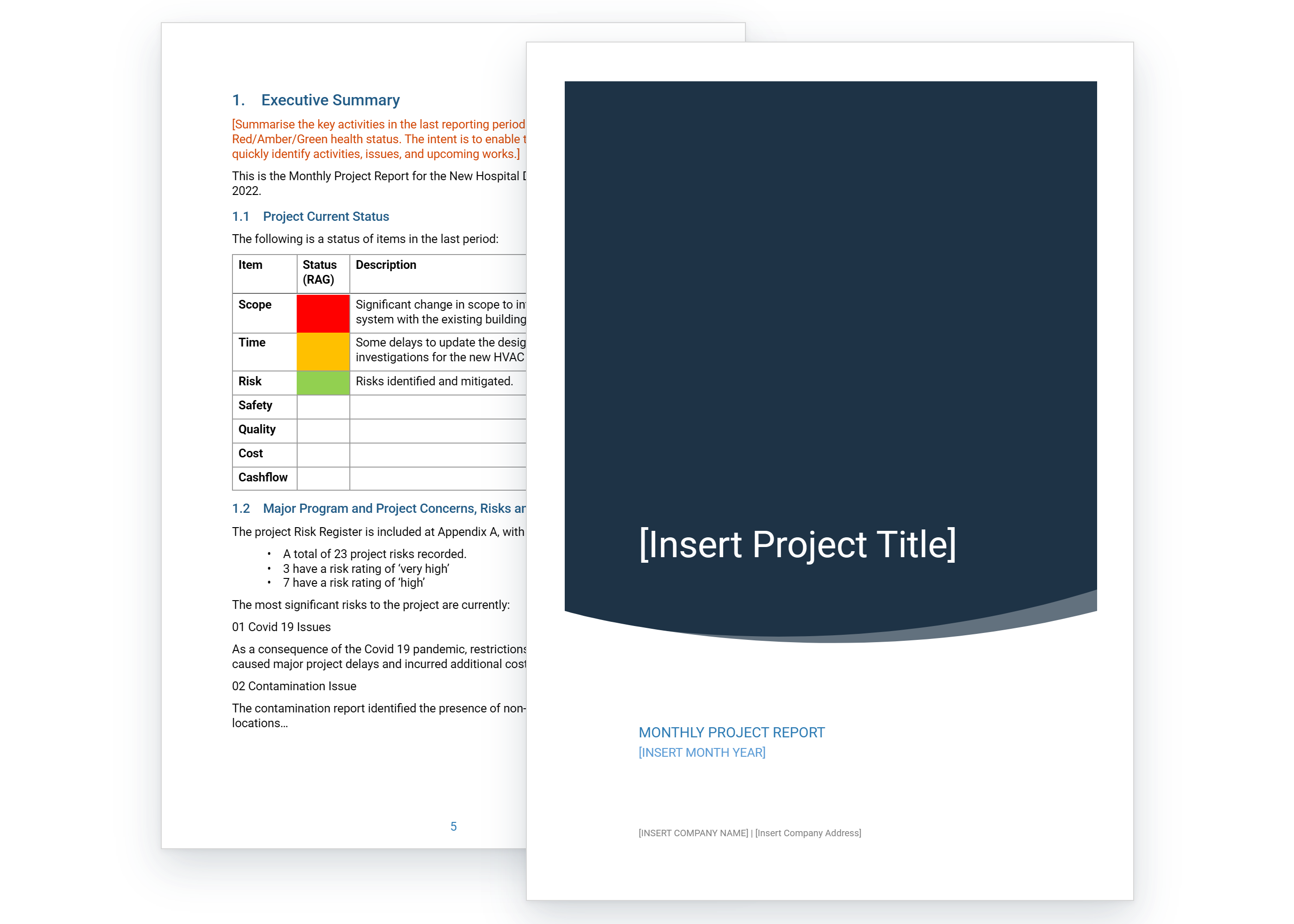 Monthly Report Template Word