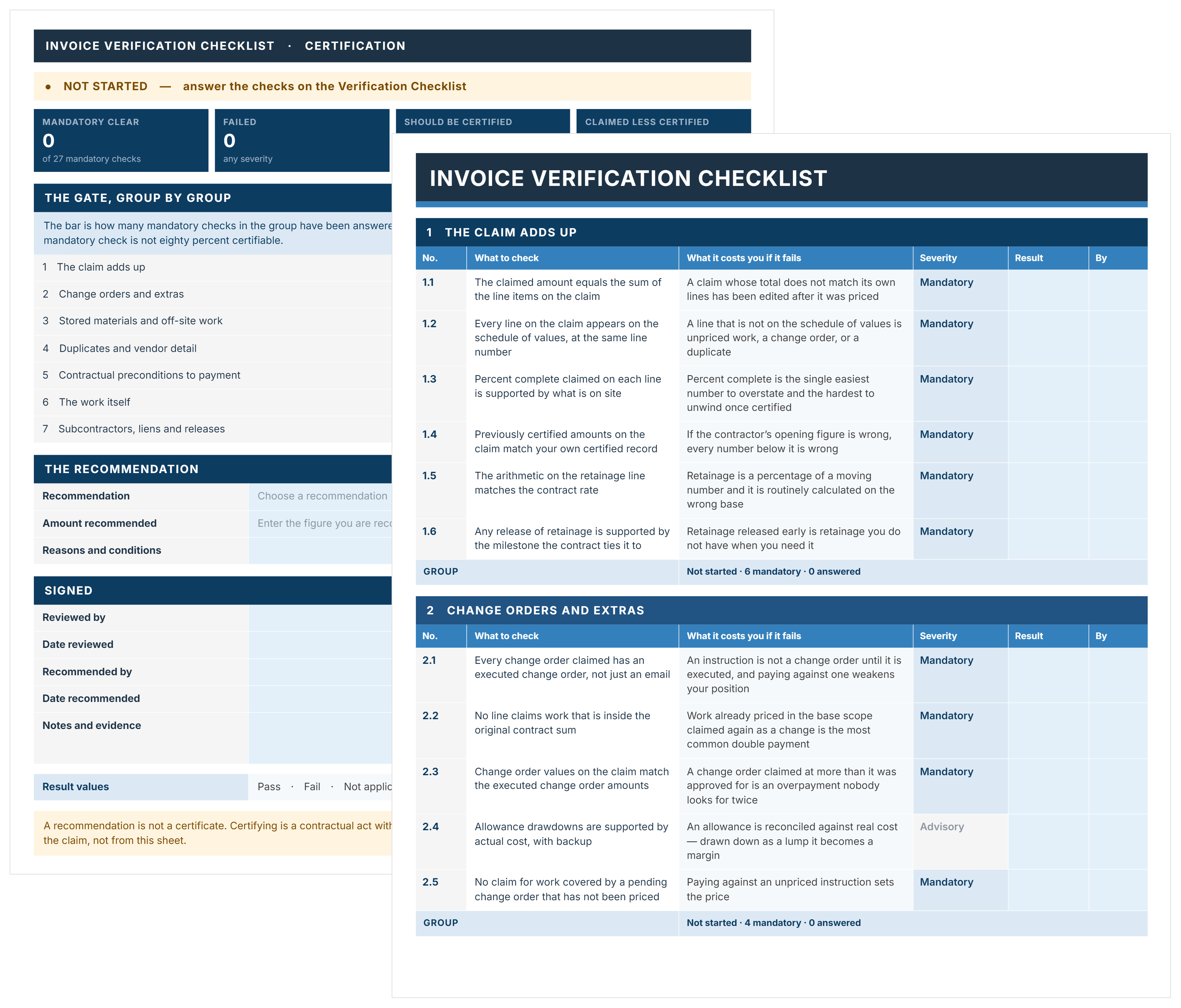 Invoice Verification Checklist