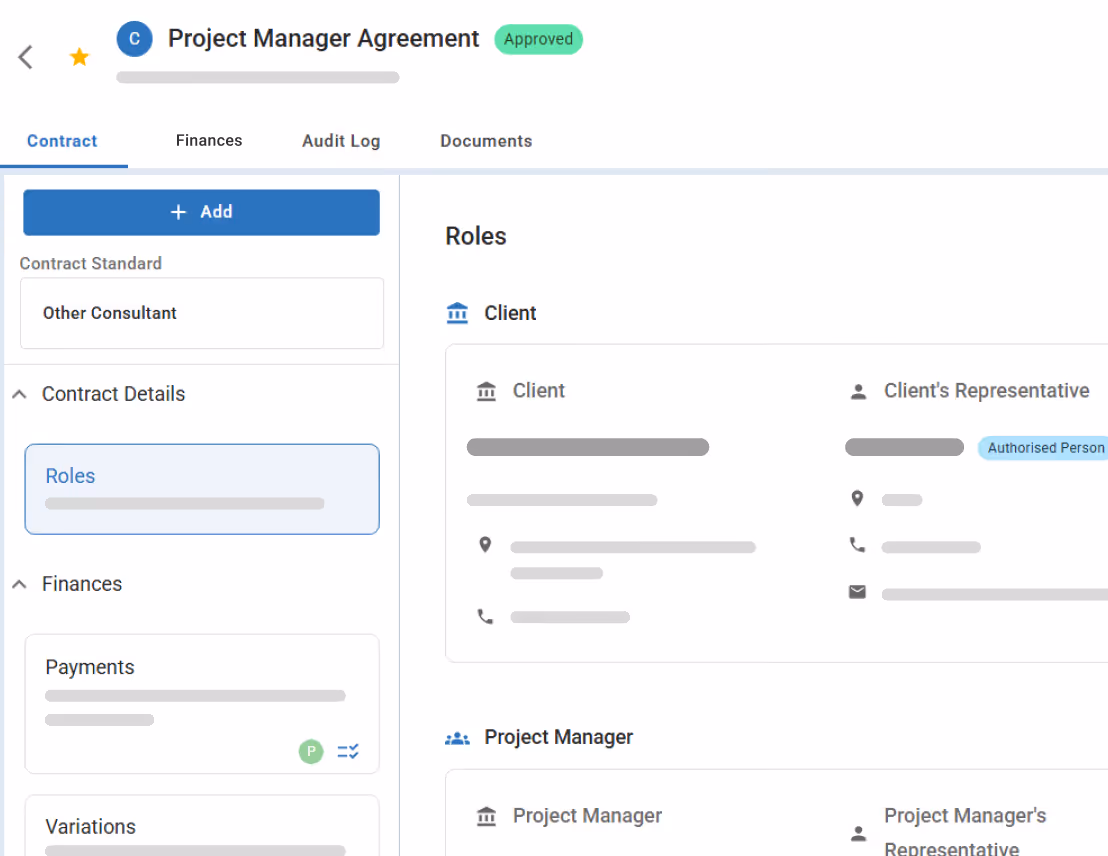 A payment recommendation document for a construction contract, showing project and contract details, claim periods, submitted and approved amounts, and a breakdown of payments. The document includes financial data such as total to date, remaining amounts