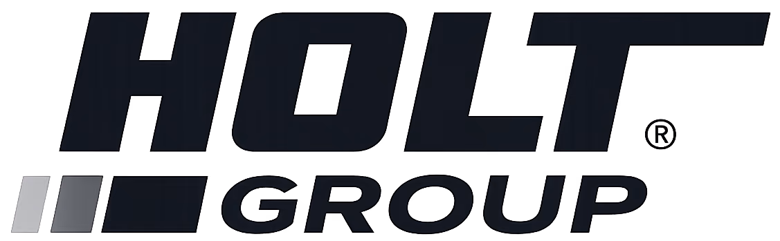 HOLT Group logo with stylized vertical bars and bold letters.