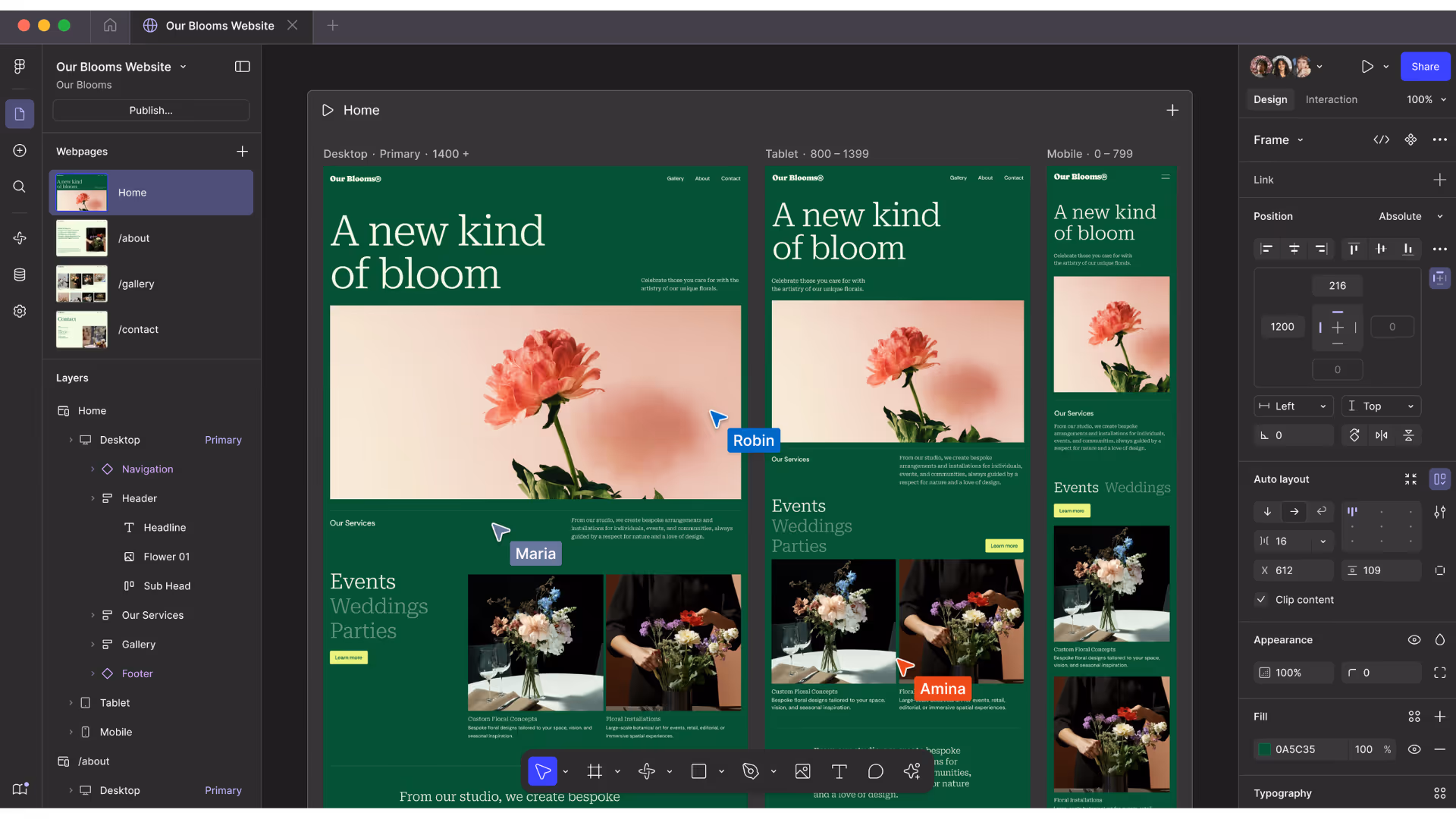 Figure 1: Figma Sites tool panels will feel familiar to users of platforms like WordPress. Image: Figma
