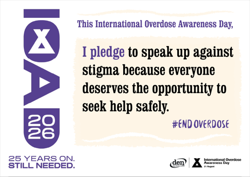 IOAD 2026 Pledge Poster: Speak up against stigma.