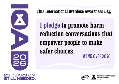 IOAD 2026 Pledge Poster: Harm Reduction Conversations.