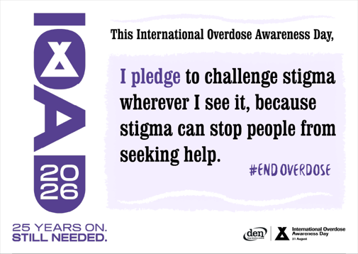 IOAD 2026 Pledge Poster: Challenge stigma.