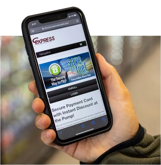 hand holding phone with rewards app on screen