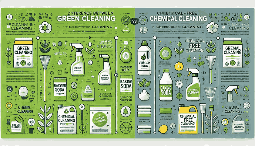 Difference Between Green Cleaning and Chemical-Free Cleaning