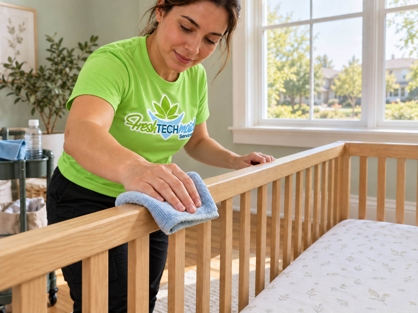 Chemical-free nursery cleaning in a Hoffman Estates house