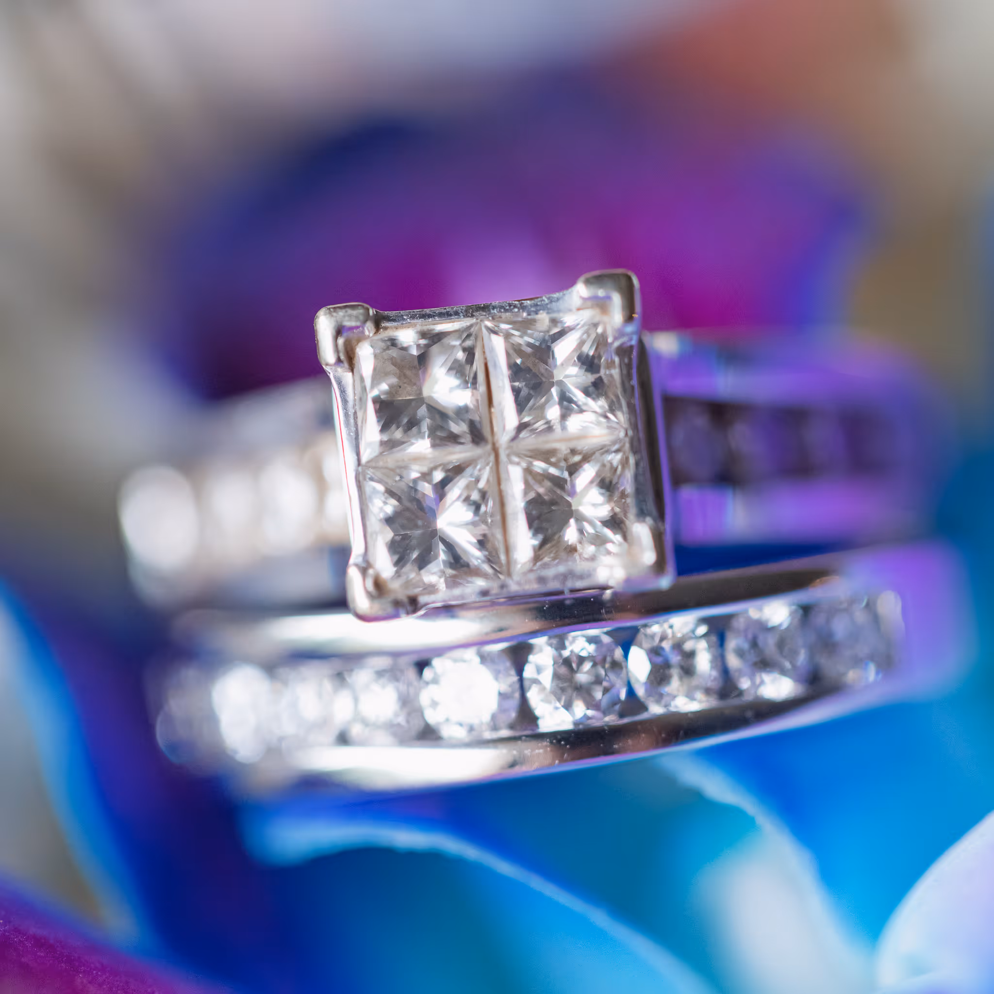 Wedding rings macro detail