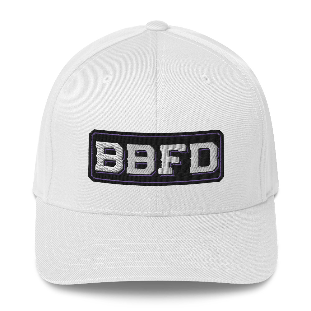 BBFD plate hat white