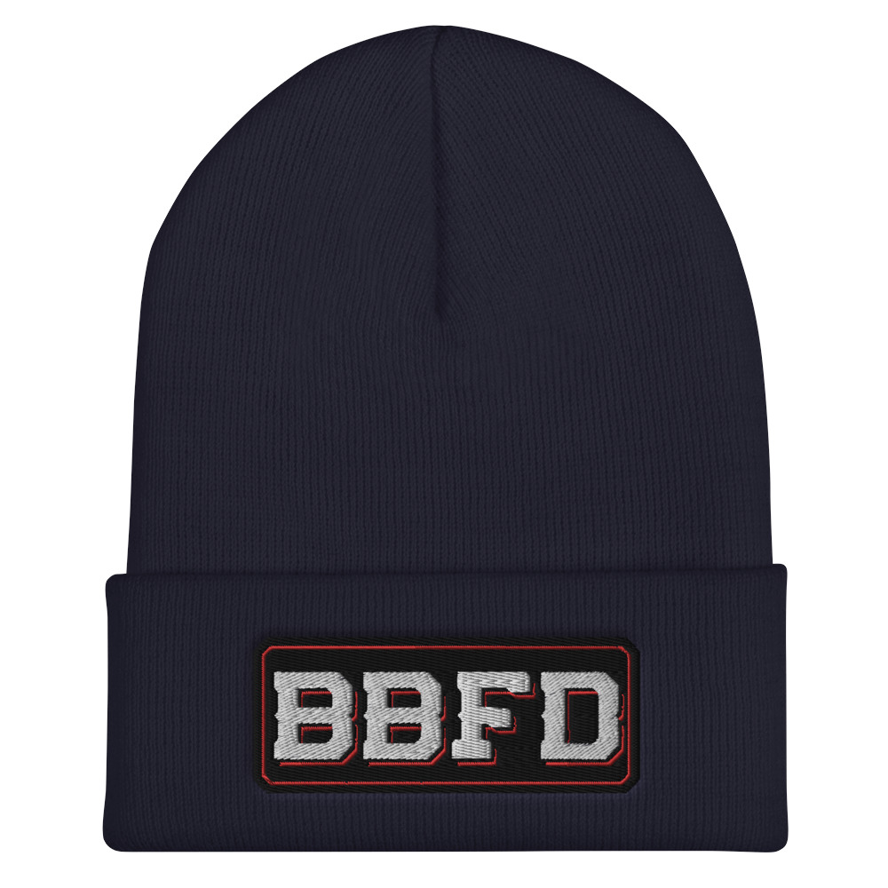 BBFD plate beanie navy
