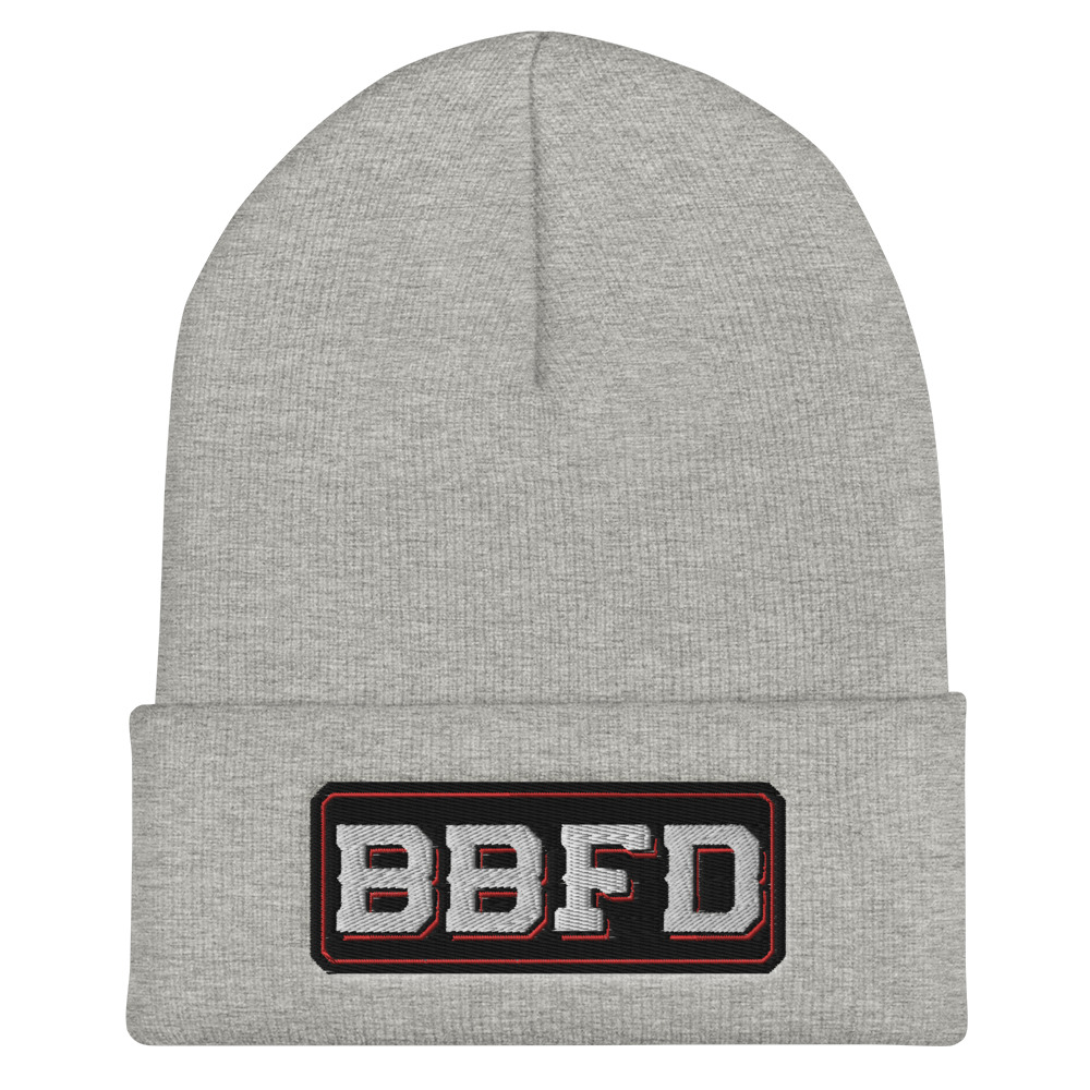 BBFD plate beanie light heather gray