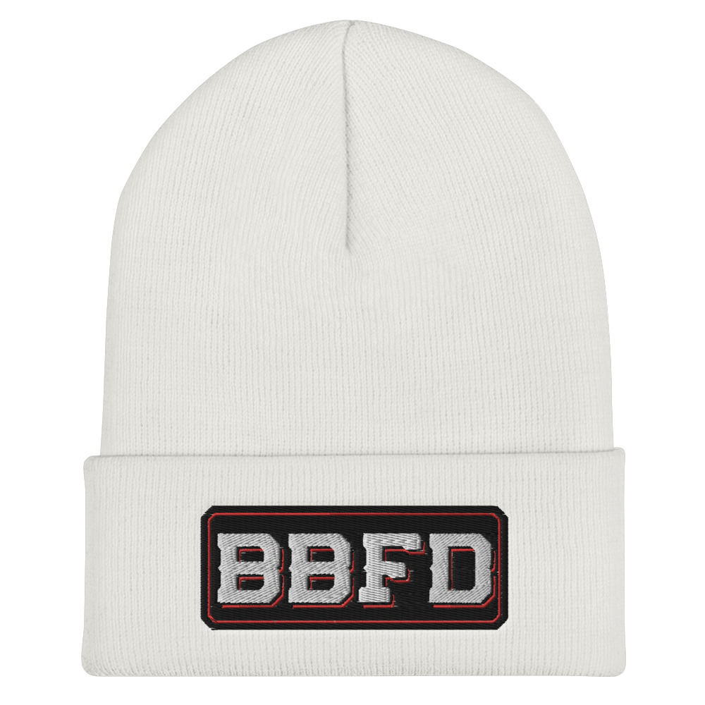 BBFD plate beanie white