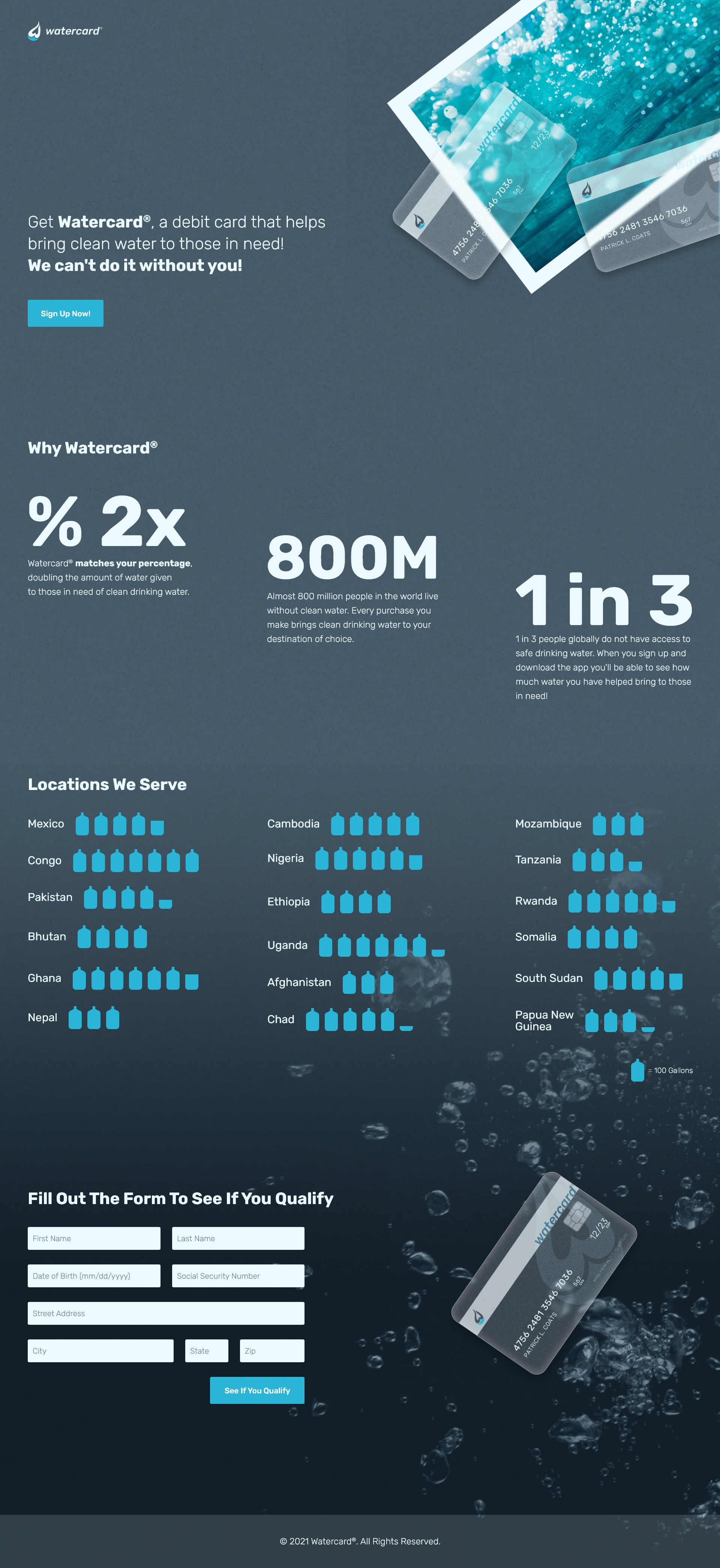 Watercard Landing Page Full
