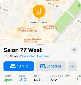 Apple Maps Booking