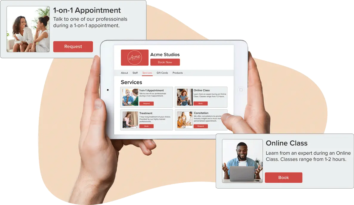 appointment calendar for salons and barbershops on computer and mobile device