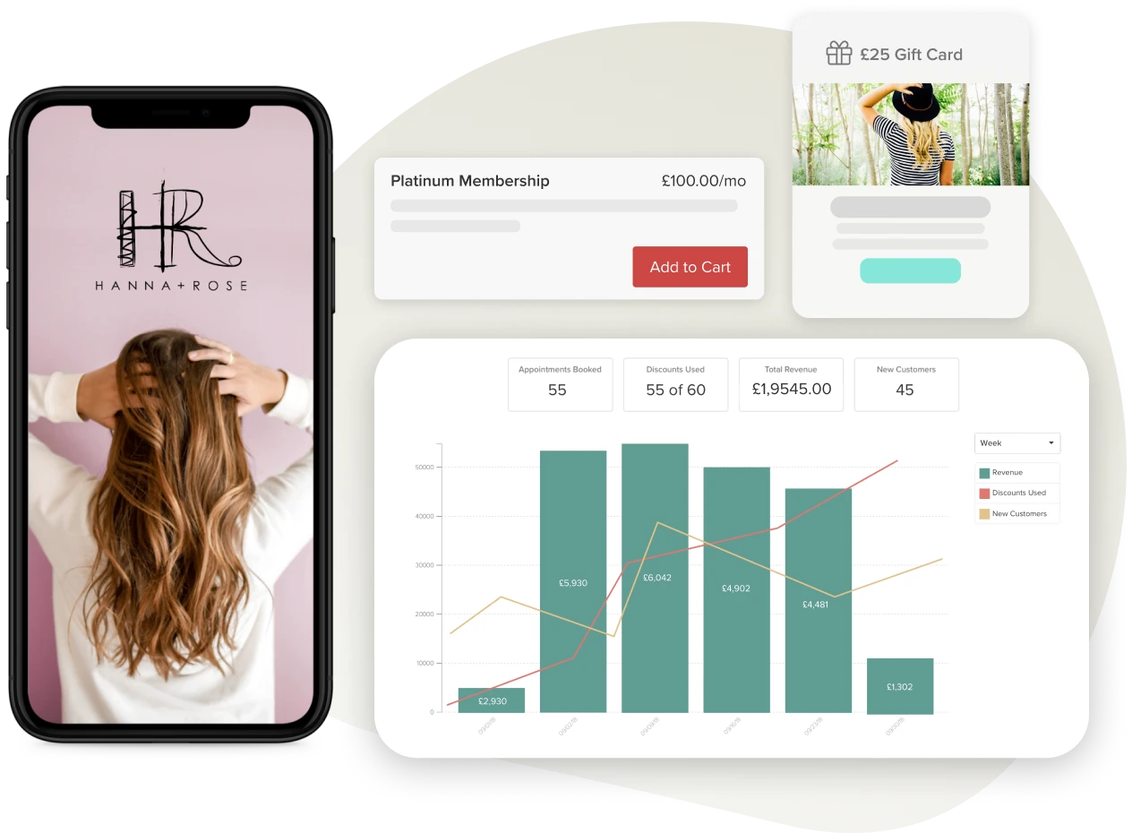 appointment calendar for salons and barbershops on computer and mobile device