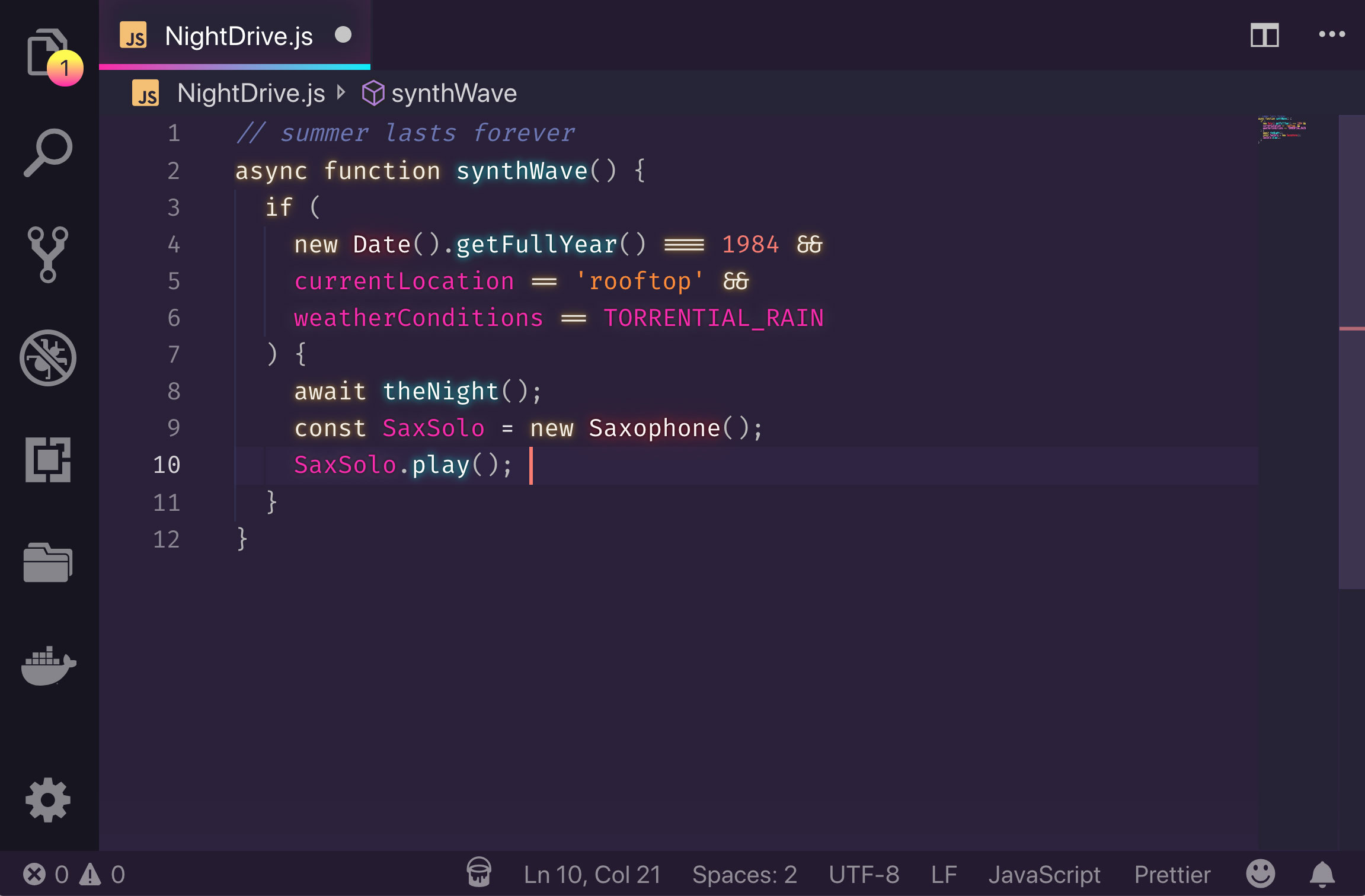 SynthWave  for VS Code