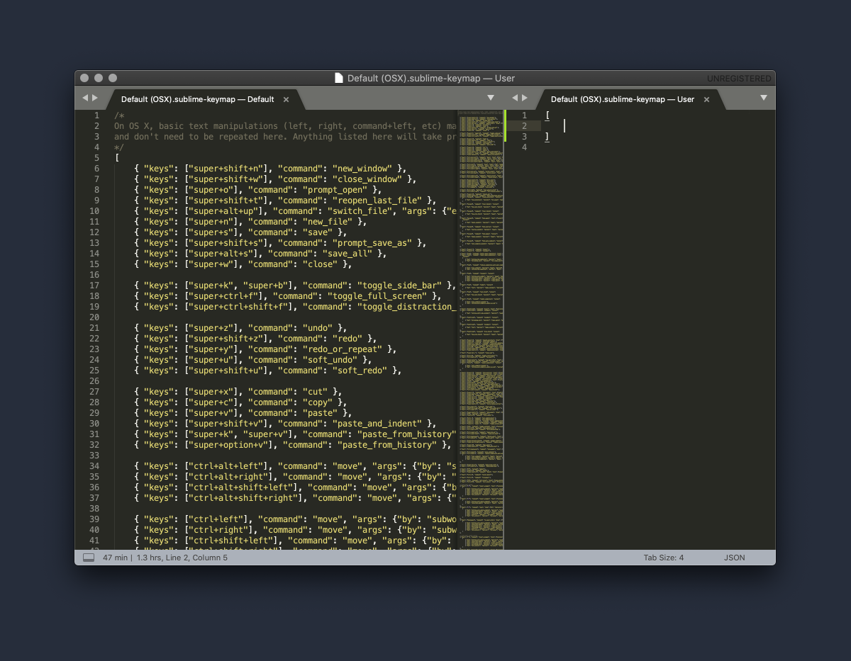 Sublime Text keybindings