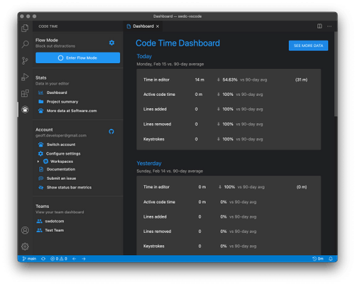 Time Tracking for Visual Studio Code | Code Time