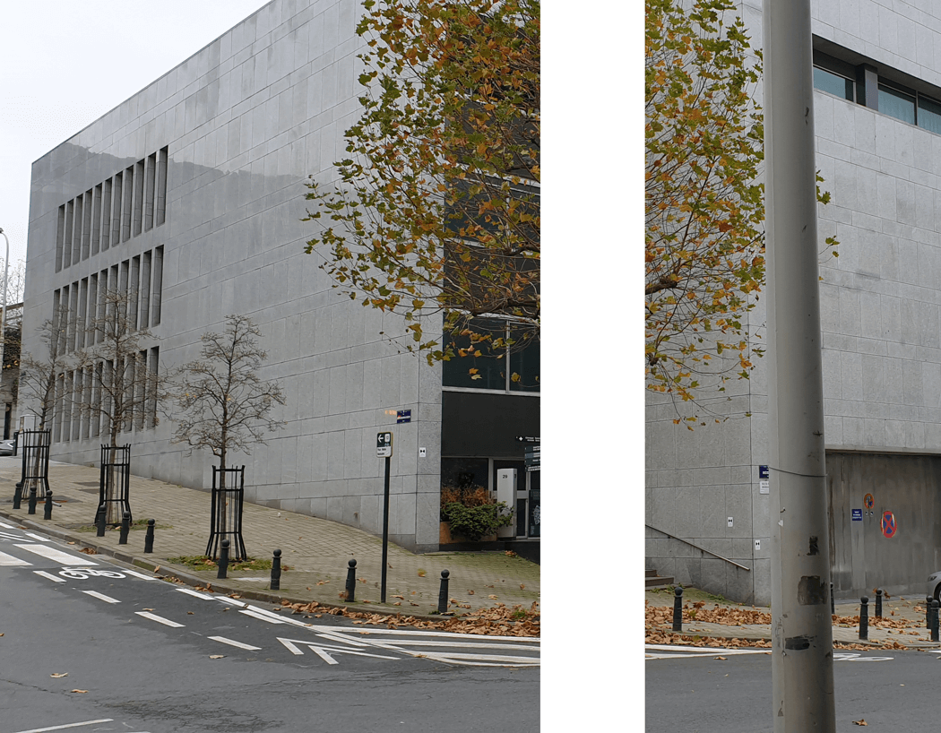 Afbeelding van modern gebouw - zwart wit