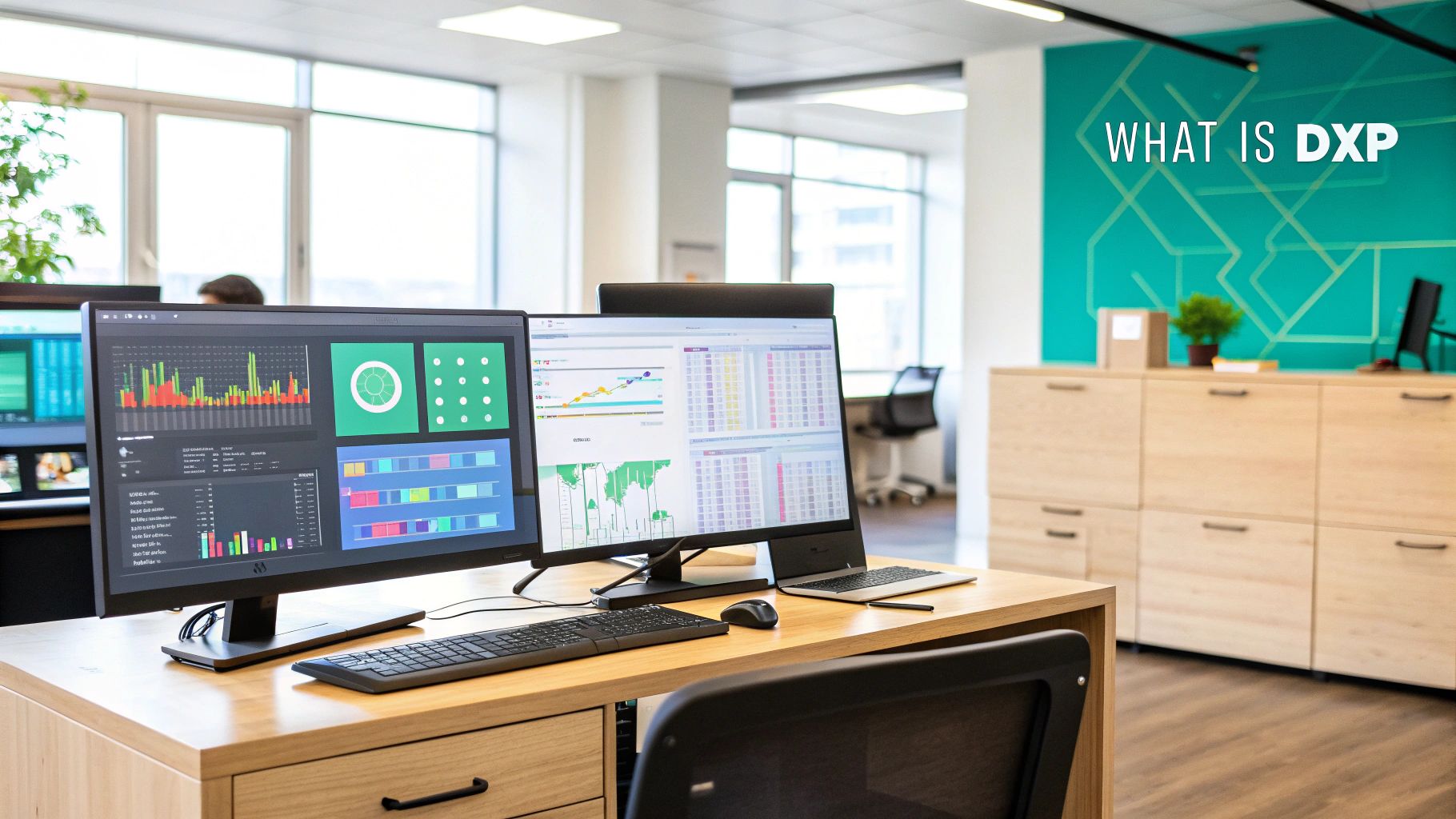 An abstract digital art piece showing interconnected nodes, representing the central nervous system of a digital ecosystem