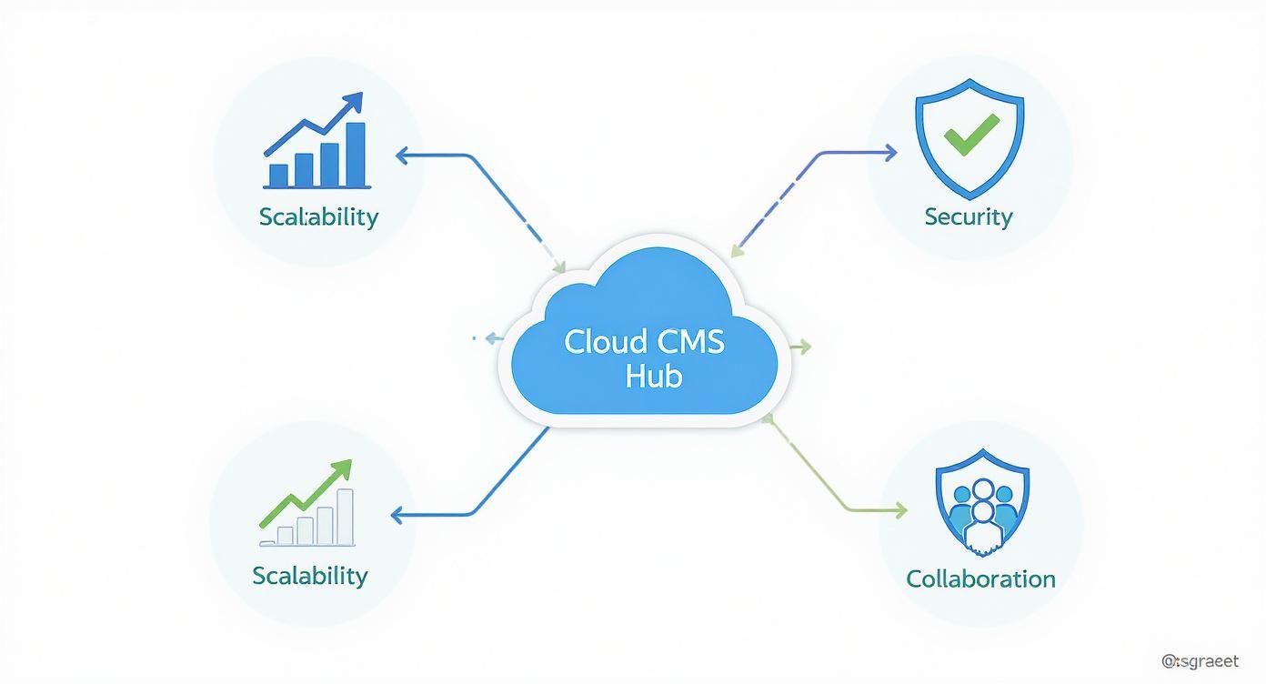 Infographic about cloud based cms system