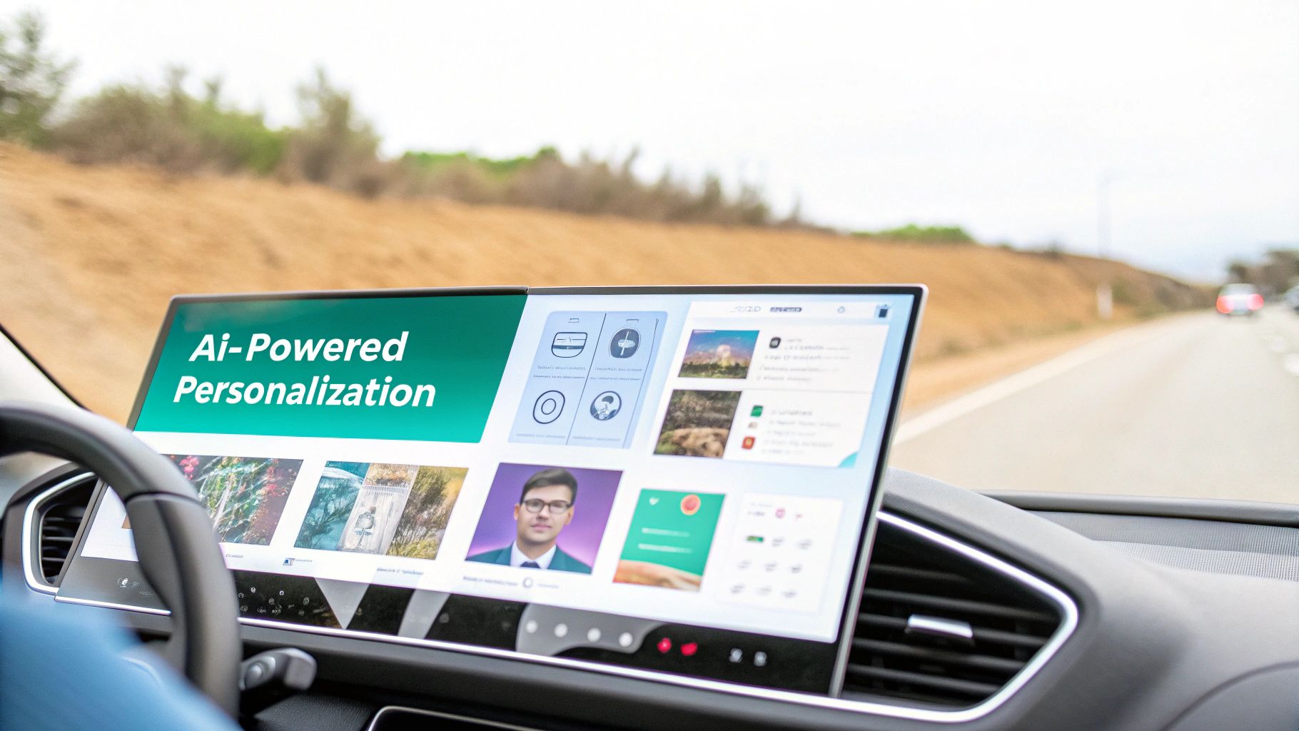 AI visualizing a personalized user journey on a futuristic interface