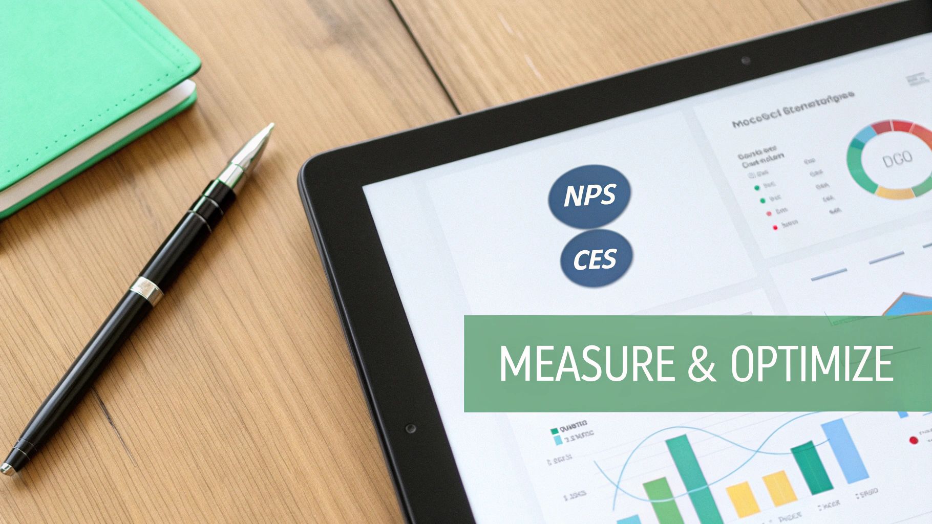 A dashboard showing various metrics and analytics, representing the measurement and optimization of a digital customer experience strategy.
