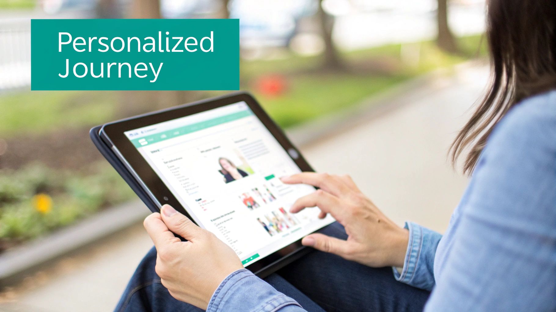 A digital interface showing personalized customer journey maps and automation workflows