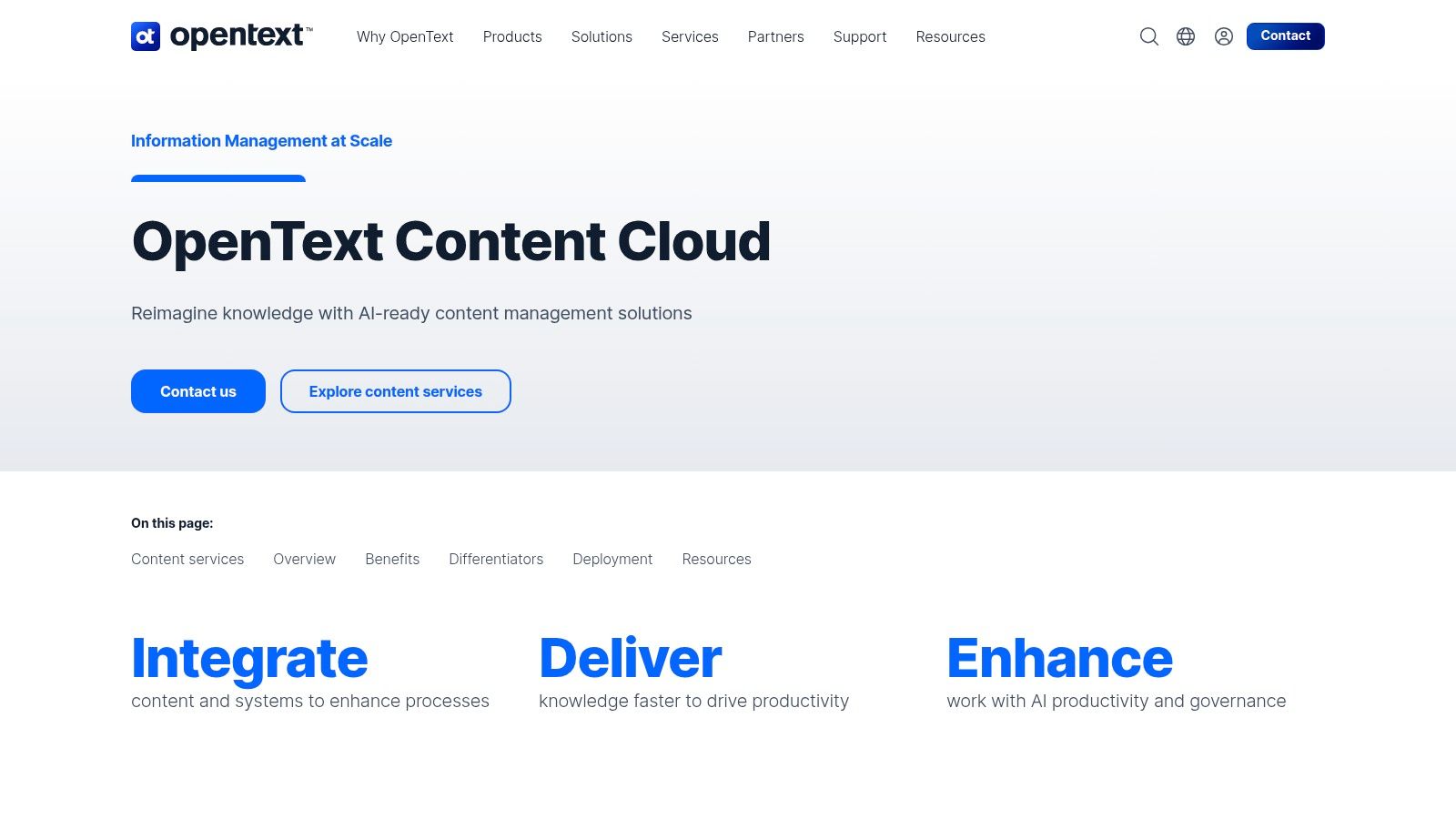 OpenText Content Cloud (Content Suite / Documentum / Core Content)