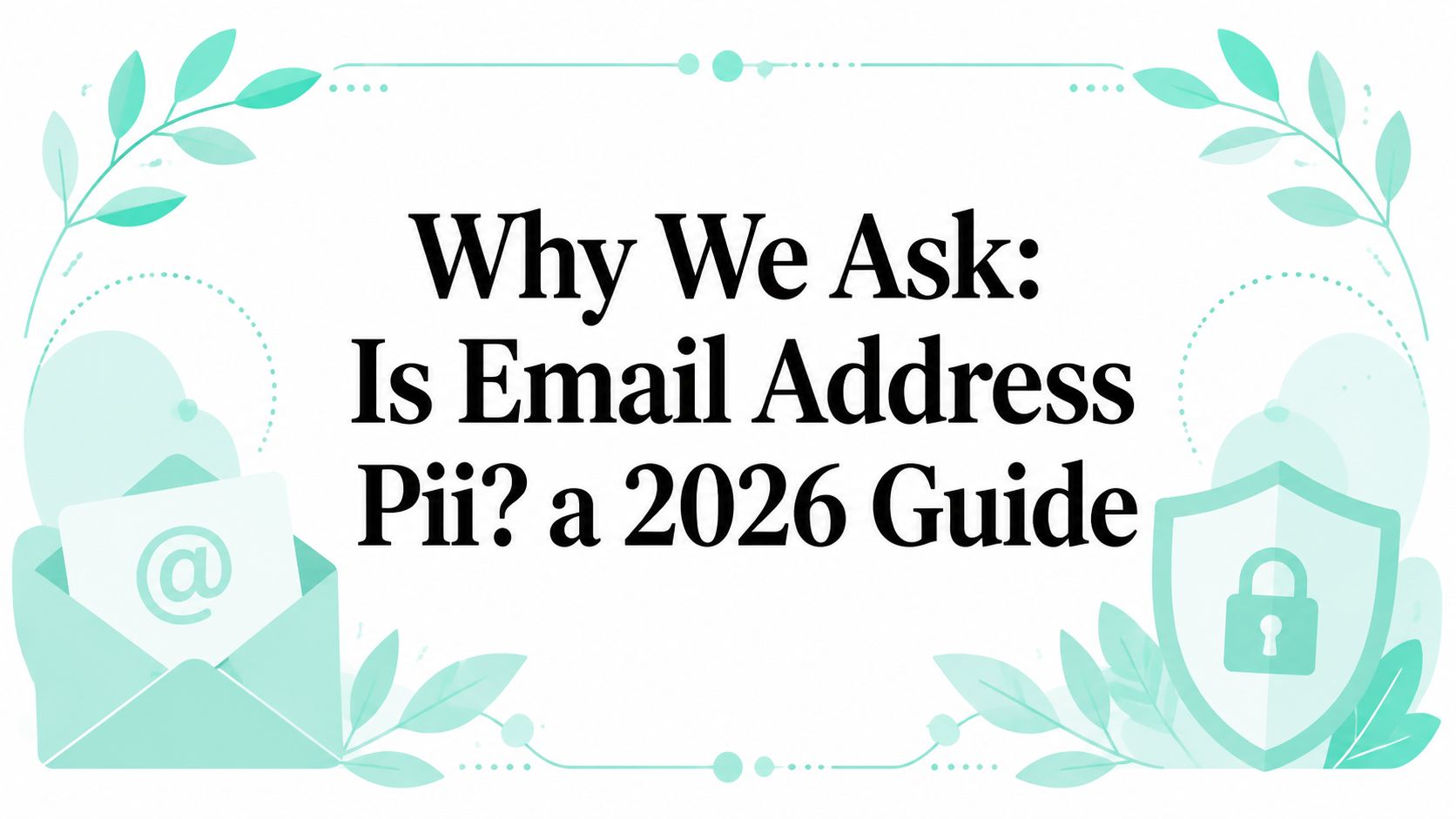 Why We Ask: Is Email Address Pii? a 2026 Guide