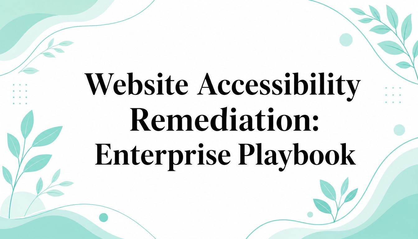 Website Accessibility Remediation: Enterprise Playbook