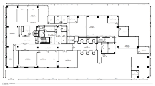 An example of a commercial as built floor plan.