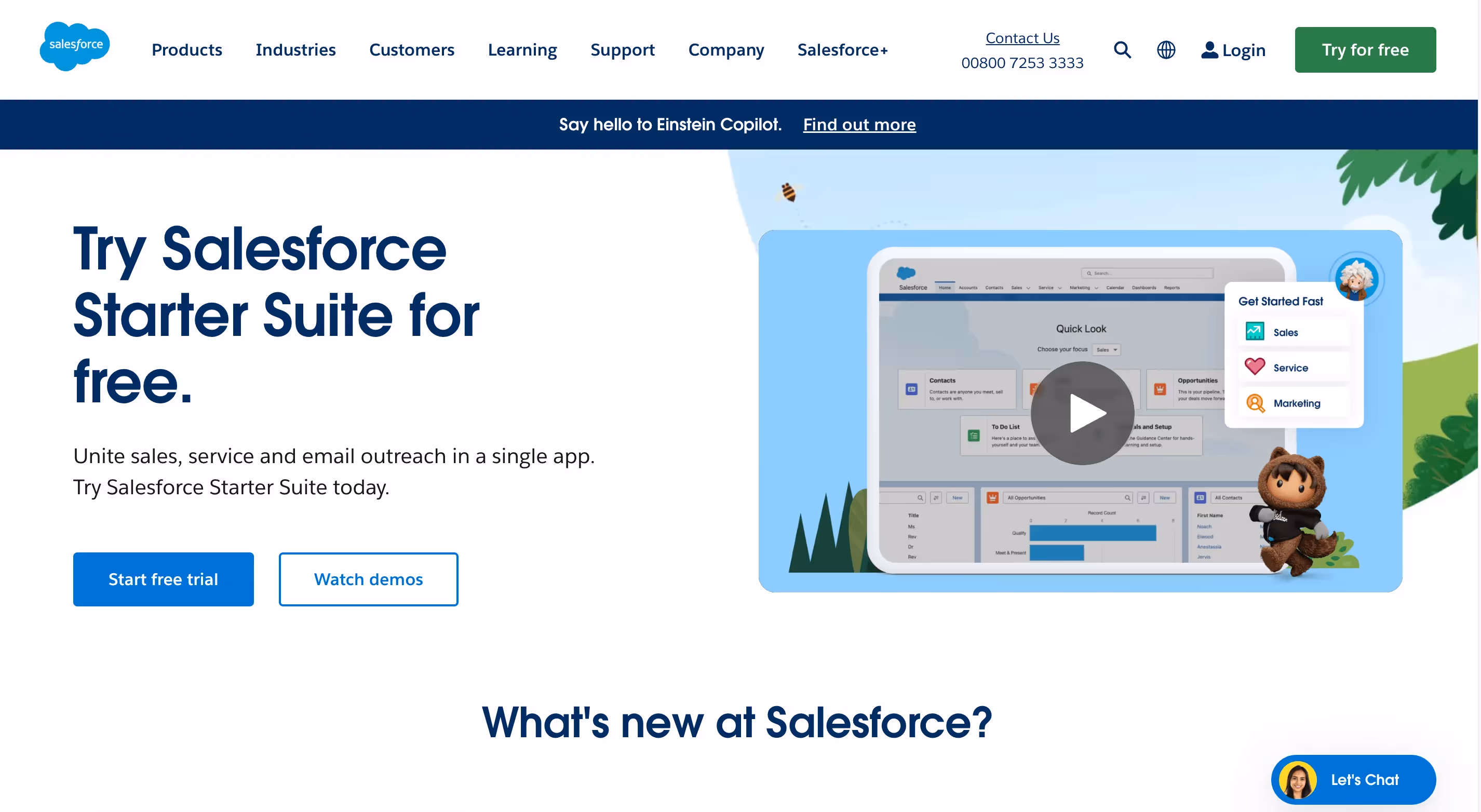 Product Marketing Software Salesforce Homepage