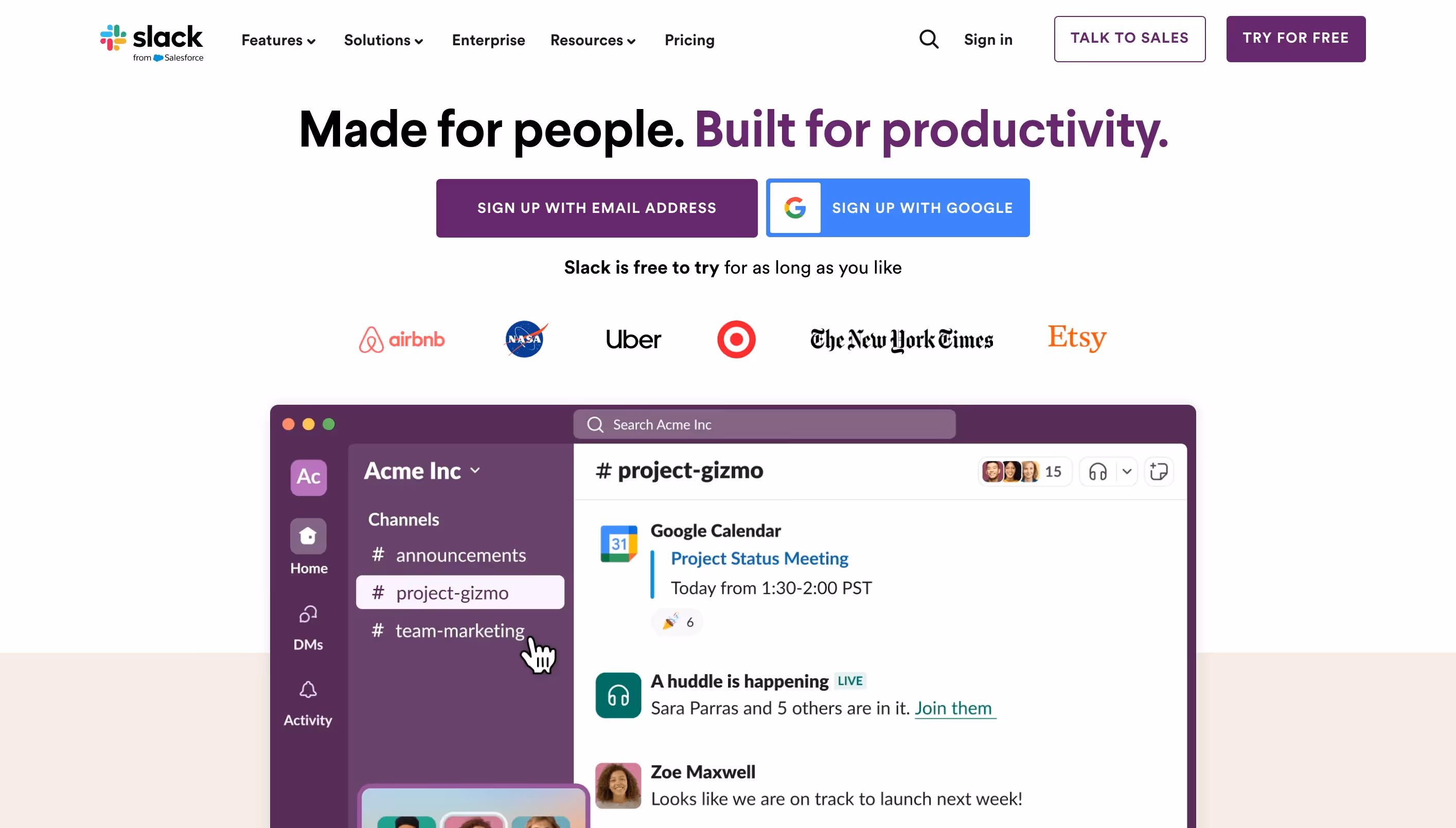 Product Marketing Software Slack