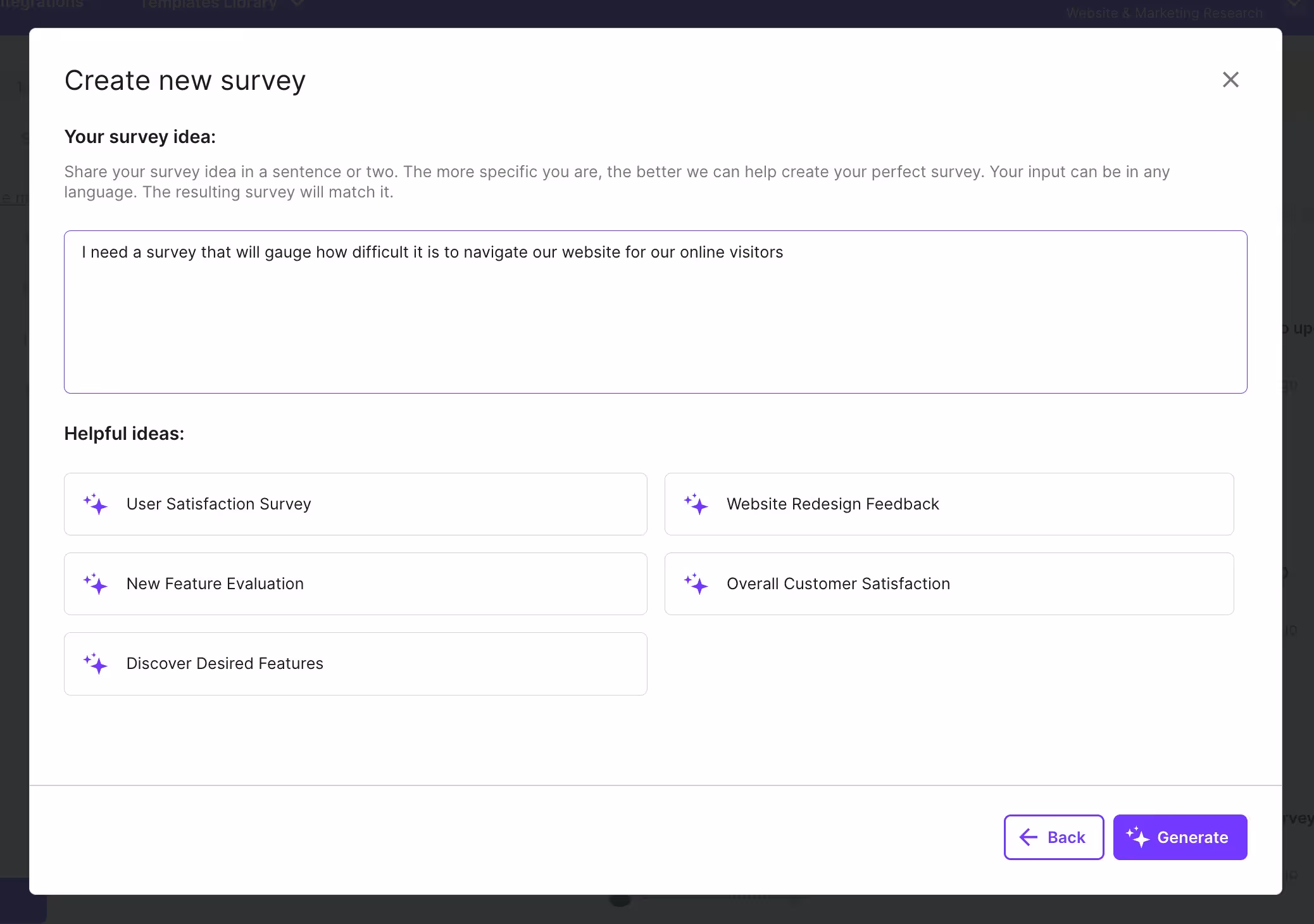 How to create AI surveys with Surivcate's AI assistant