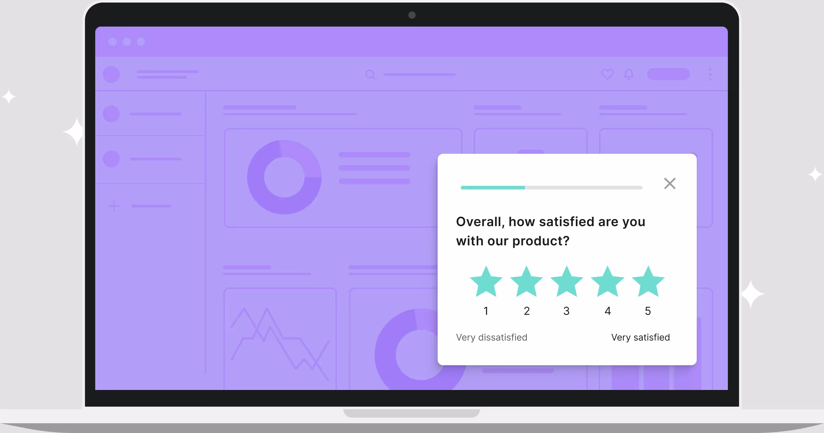 In-product survey by Survicate