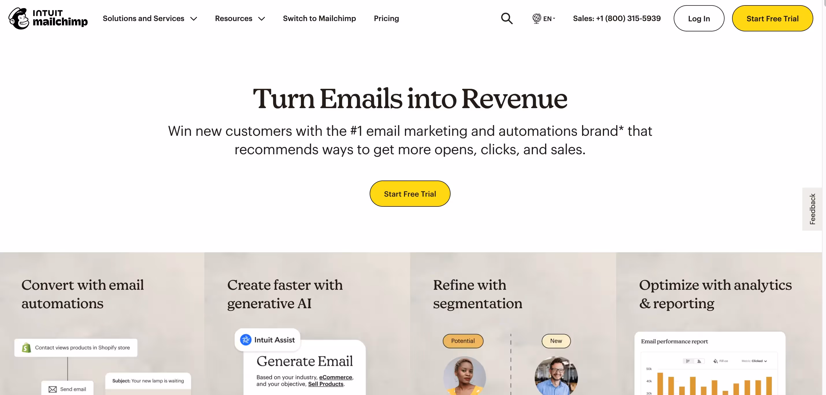 Mailchimp Homepage